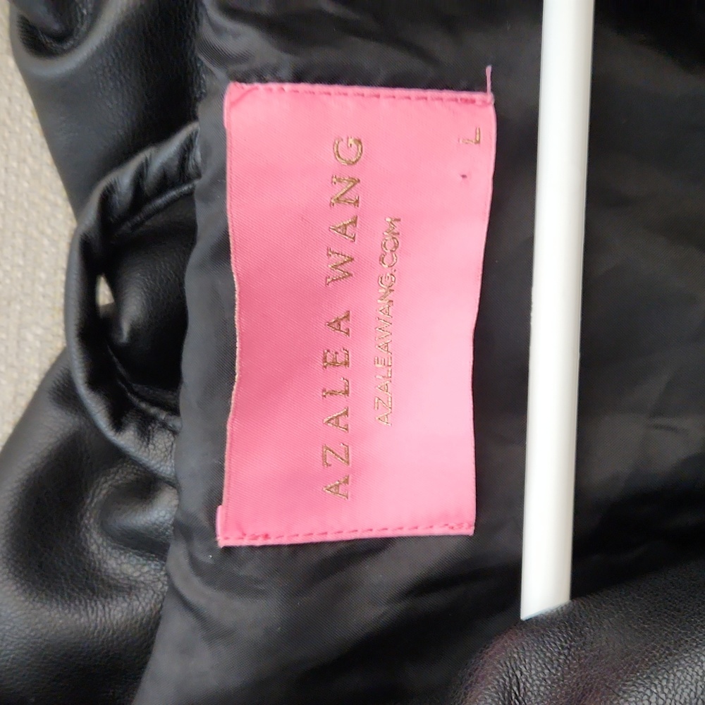 Azalea Wang Keep It Cute  Faux Fur Moto Jacket Size Large - Picture 7 of 16